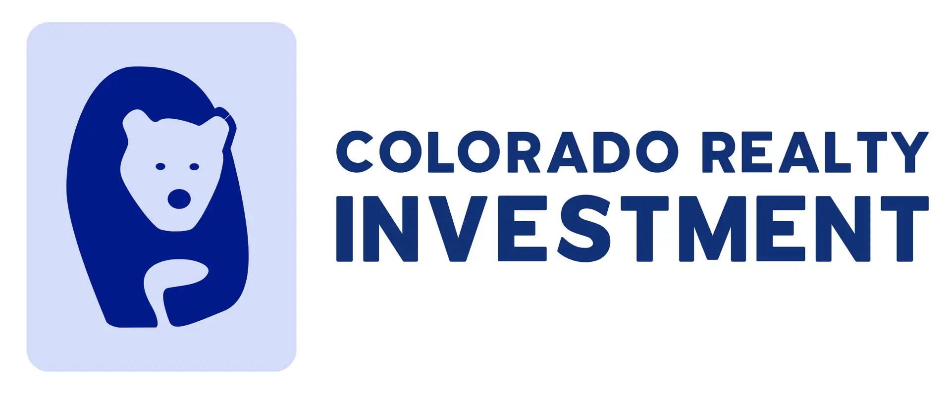 logo for real estate investment company based in Beaver Creek Vail Colorado depicting a blue abstract bear